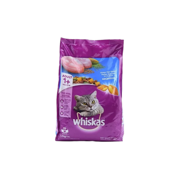 Whiskas Adult Cat Food Ocean Fish Flavor 1.2Kg