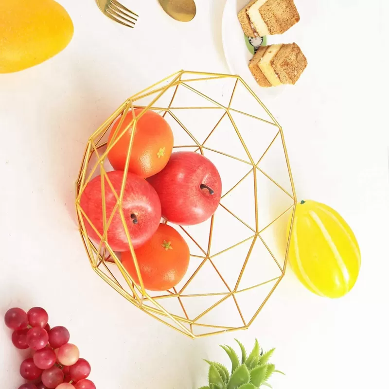 Generic 18K Gold Plated Fruit Dish Creative Fruit Bowl Basket of F - image 2
