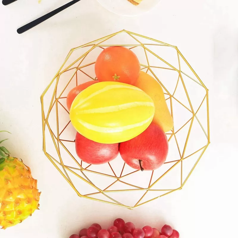 Generic 18K Gold Plated Fruit Dish Creative Fruit Bowl Basket of F - image 3