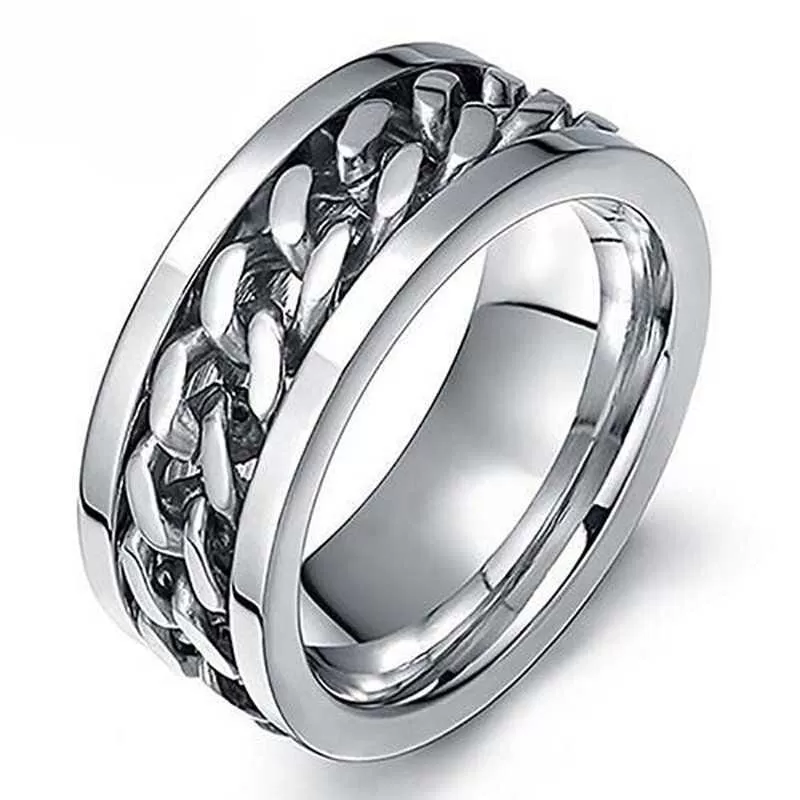 Luxury Spinner Link Chain 316L Surgical Steel Ring