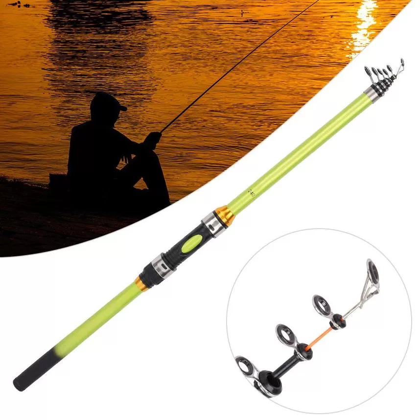 Tecno Carbon 2.4m Telescopic Rod Fishing Tackle - image 2