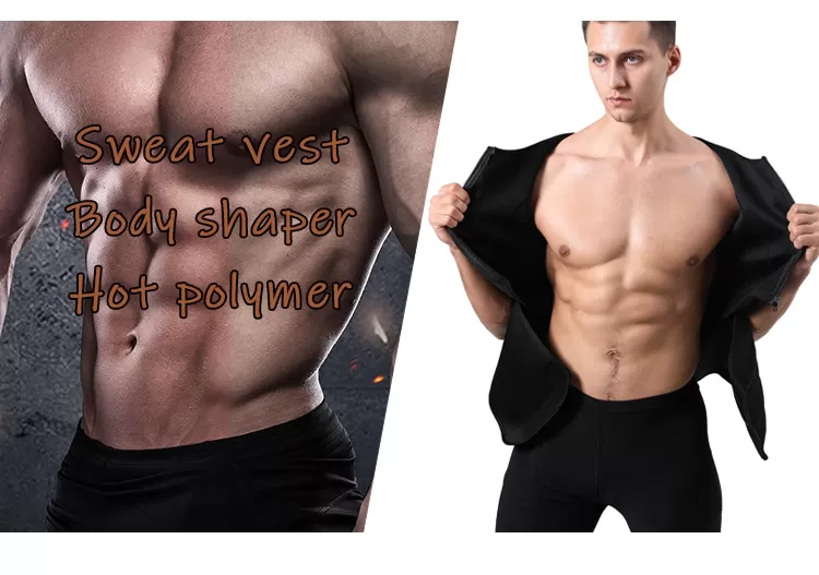 XXL Extra Soft Men Sports Shapewear Zipper Sauna Vest - image 5