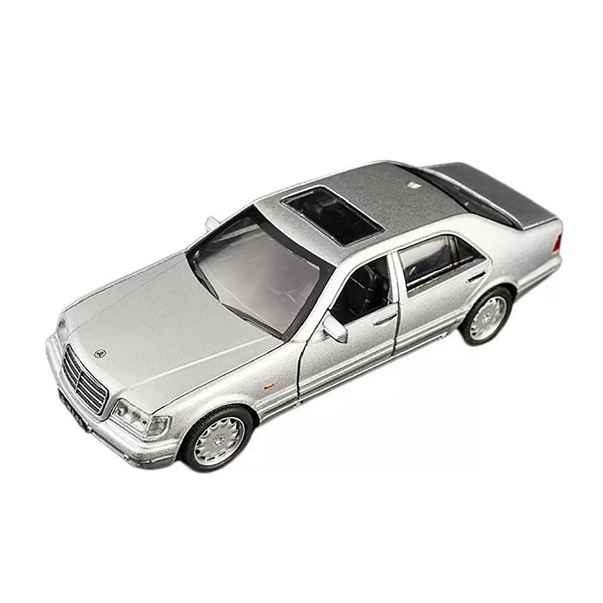 Mercedes Benz SW140 Luxury Silver Alloy Pull Back Car - image 1