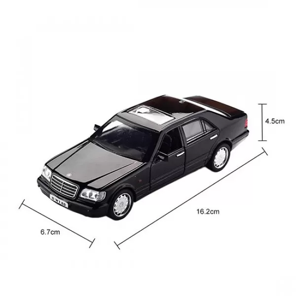 Mercedes Benz SW140 Luxury Silver Alloy Pull Back Car - image 3
