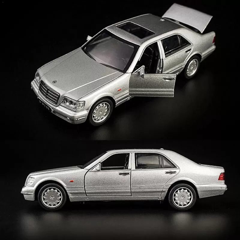 Mercedes Benz SW140 Luxury Silver Alloy Pull Back Car - image 5