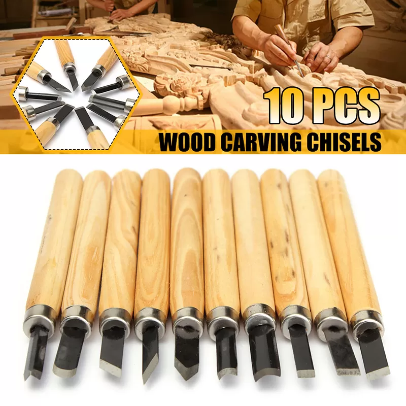 Generic 10/12pcs Wood Carving Chisel Set