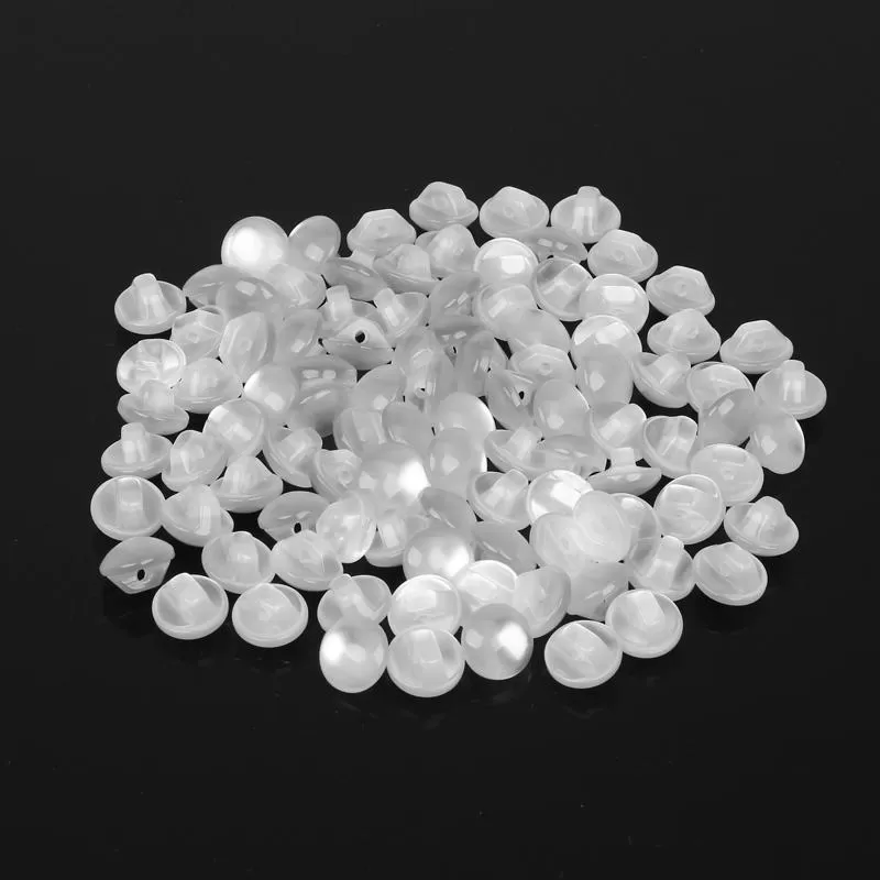 Global 100Pcs 12.5MM White Resin Buttons - image 3