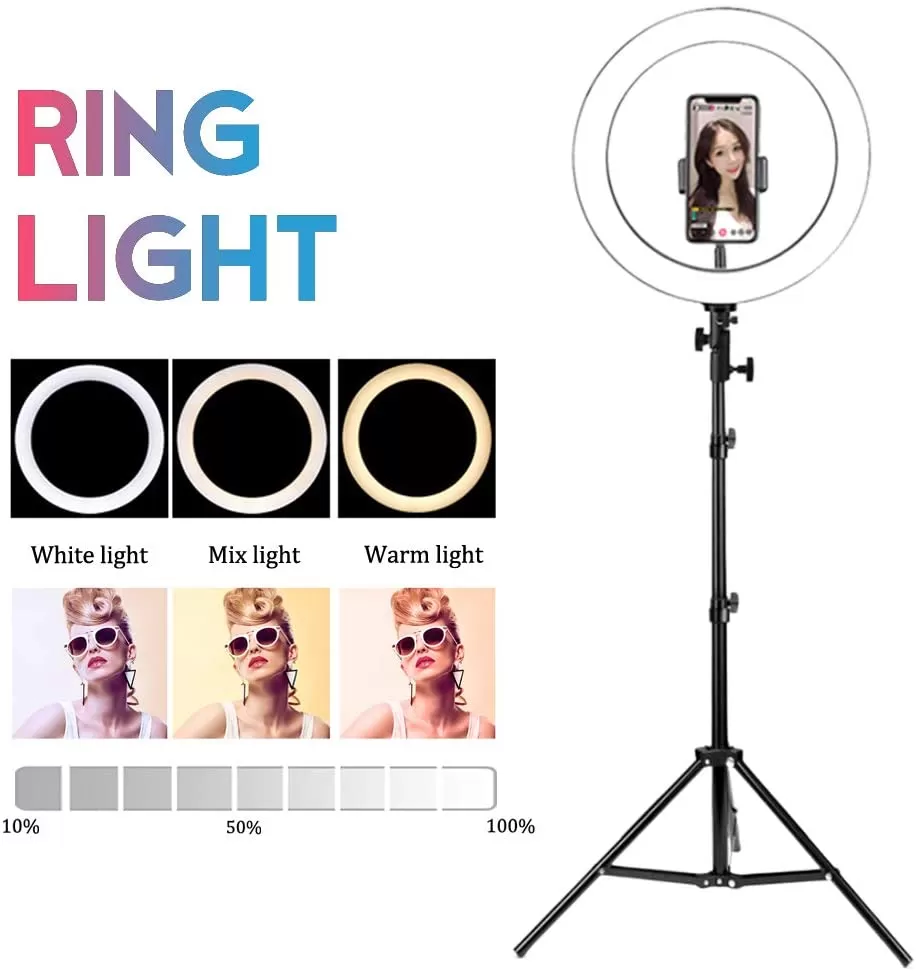 Generic 10" LED Ring Light Studio Grade A+ Tripod - image 2