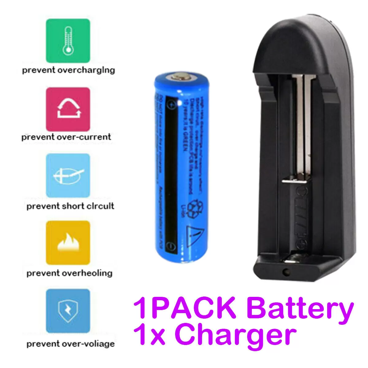 Generic 18650 16340 14500 Li-ion Battery Charger