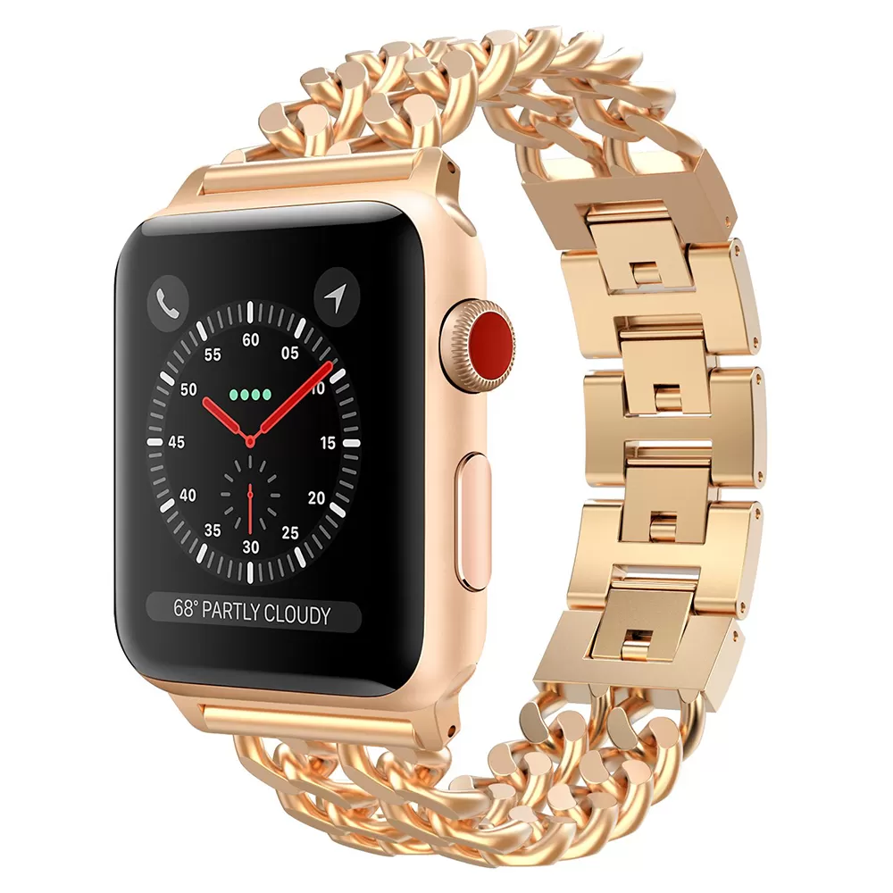 Generic iWatch Series 1 2 42mm 18K Gold SS Metal Link Bracelet - image 3