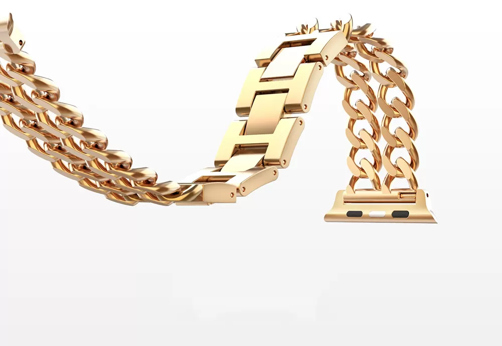 Generic iWatch Series 1 2 42mm 18K Gold SS Metal Link Bracelet - image 4