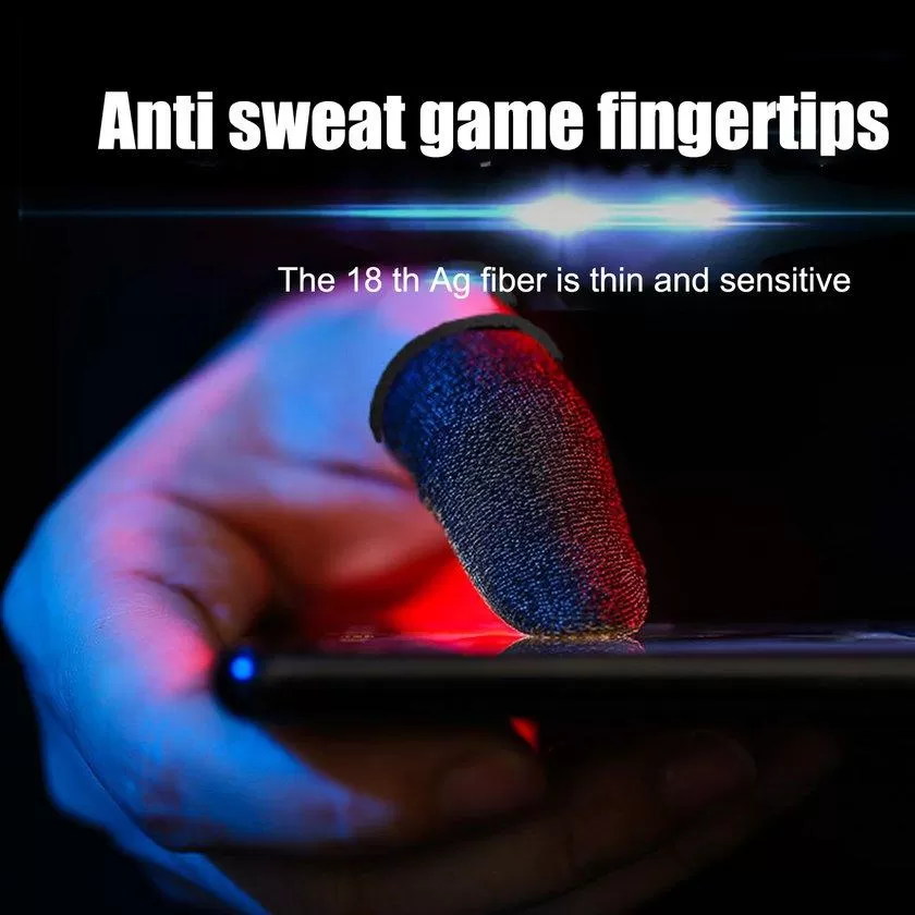 Generic Gaming Finger Cot Anti-slip 18-pin Carbon Fiber