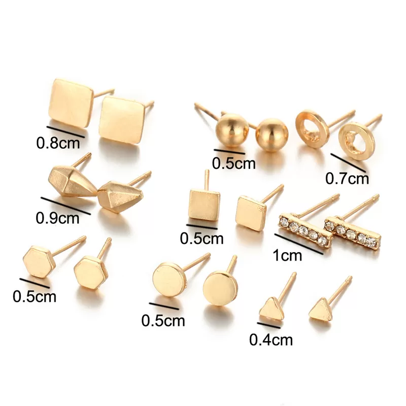 Generic Luxury Minimalist Mixed Small Earrings Set - image 2