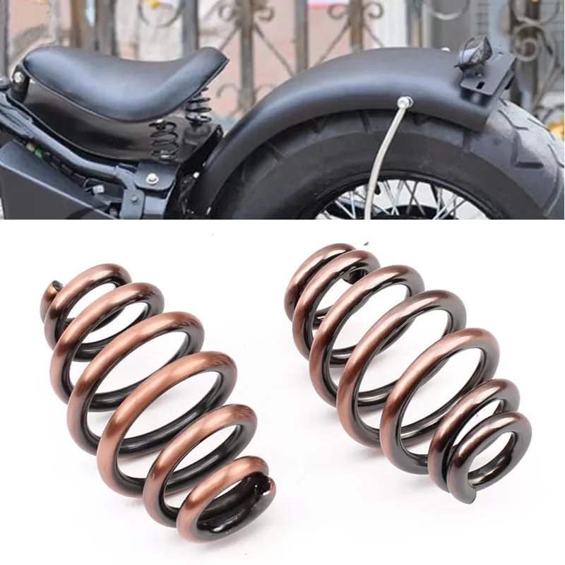 Harley Solo Seat Spring 2Pcs Luxury Gold 3 Inch Steel - image 2