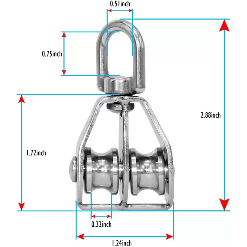Tecno M20 Double Pulley Stainless Steel Wire Rope - image 2