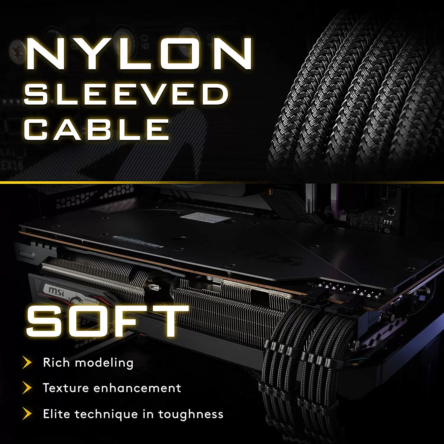 Generic Professional 8pin GPU Extension Cable Royal Black