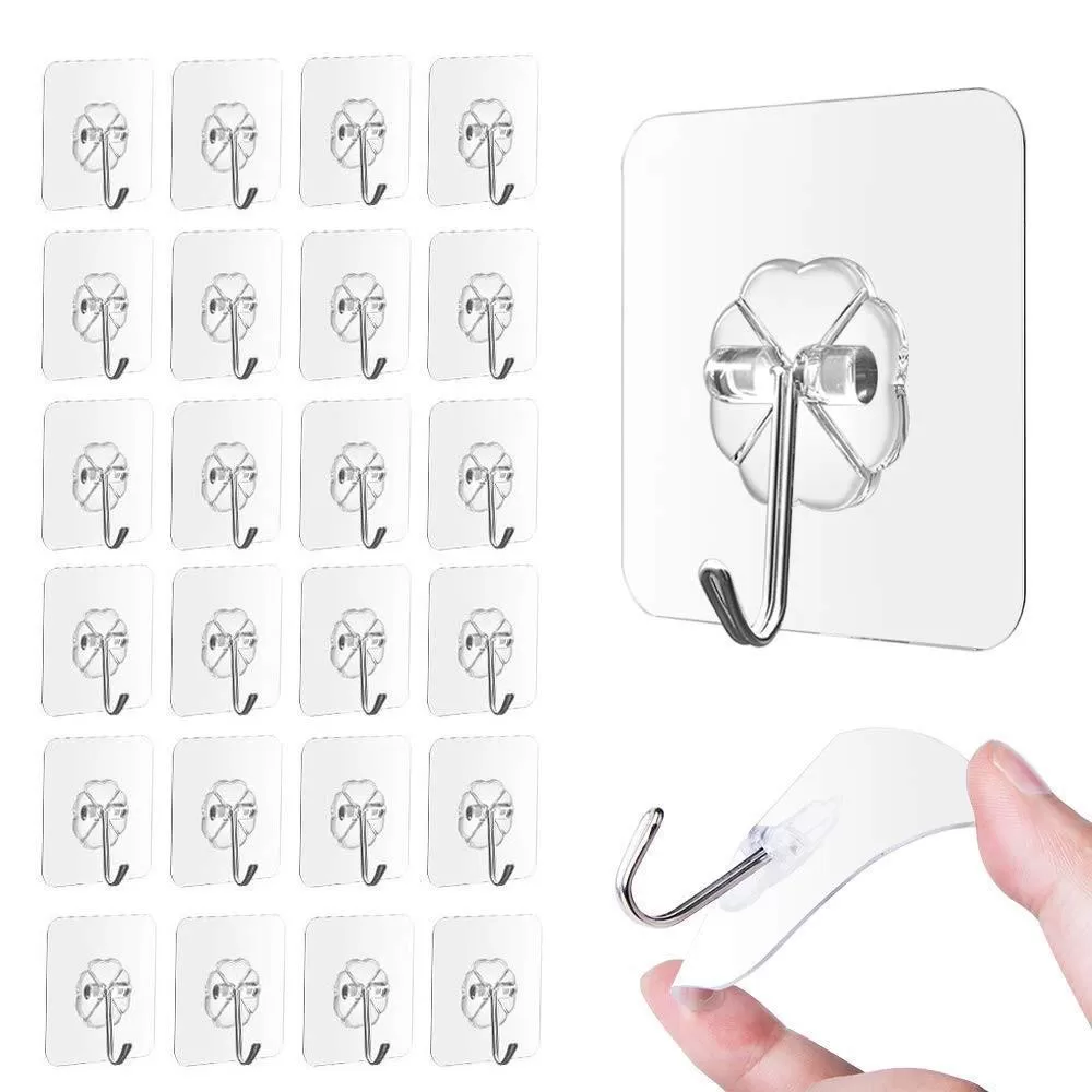 Generic 3Pcs Strong Suction Cup Transparent Wall Hook