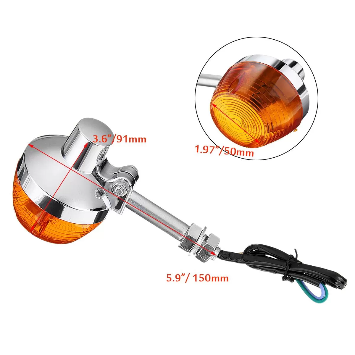 Honda C70-CB750 Motorcycle Turn Signal Light 8mm - image 4