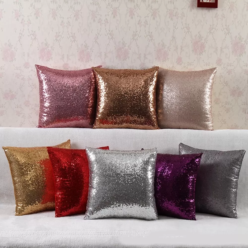 Generic 45x45cm Bling Decorative Throw Pillow Case - image 5