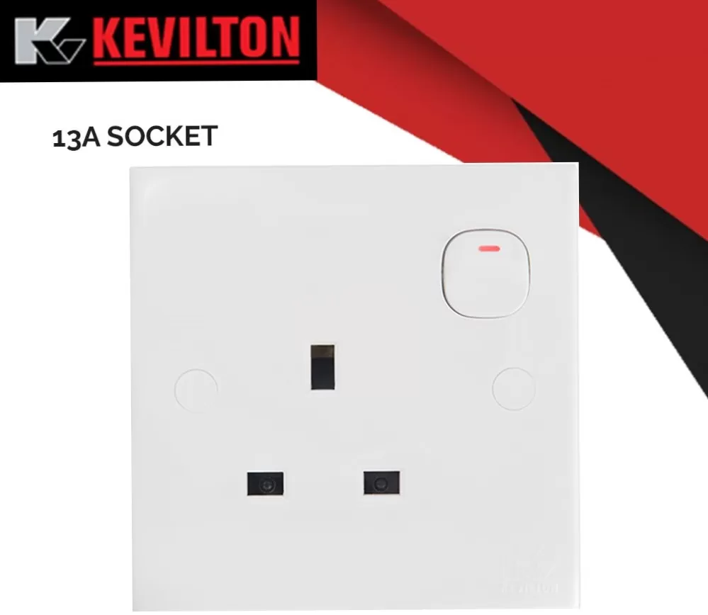 Kevilton 13a Socket Extra Safe White Color
