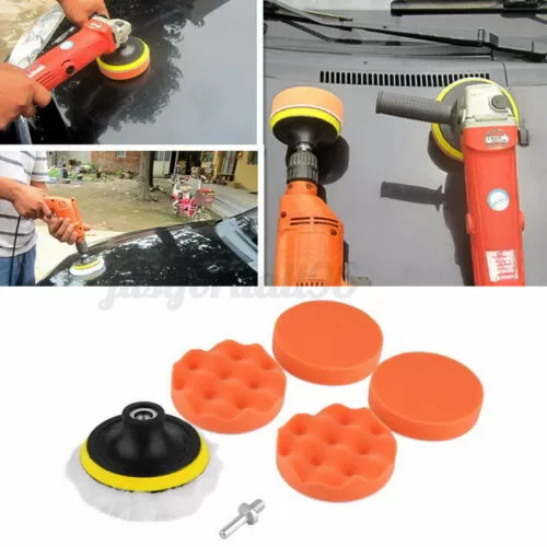 6Pcs Vehicle Polisher Buffer Pad Kit Drill Adapter Set - image 2