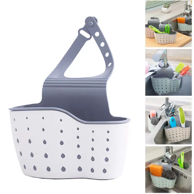 Generic Adjustable Sink Sponge Soap Storage Basket