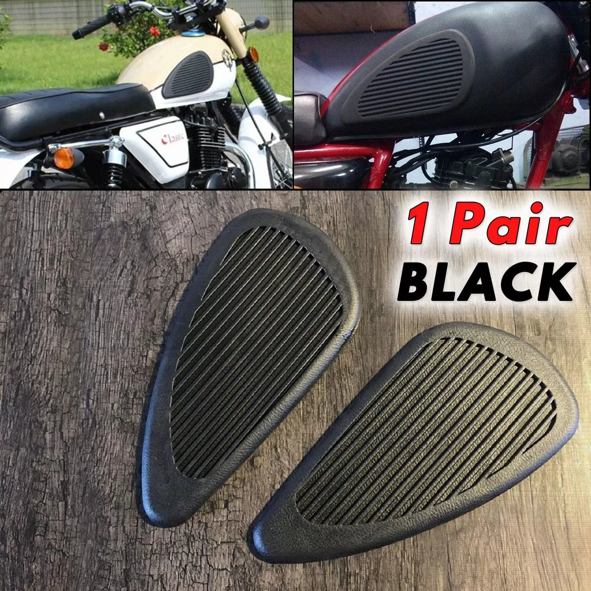 Harley Vintage Gas Tank Knee Pads Traction Pad Sticker - image 1