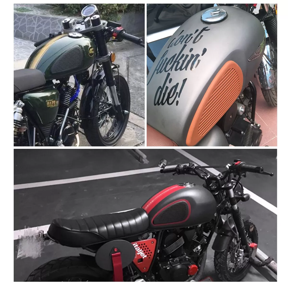 Harley Vintage Gas Tank Knee Pads Traction Pad Sticker - image 6