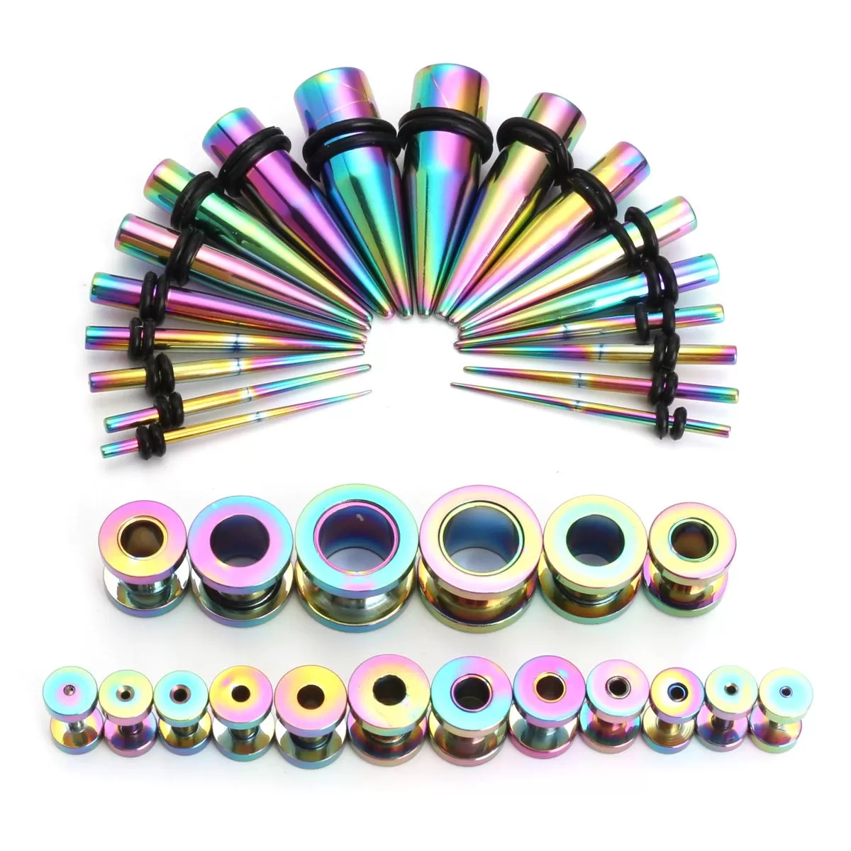 BodyJ4You 36PC Gauges Kit Ear Stretching 14G-00G Surgical Steel - image 5