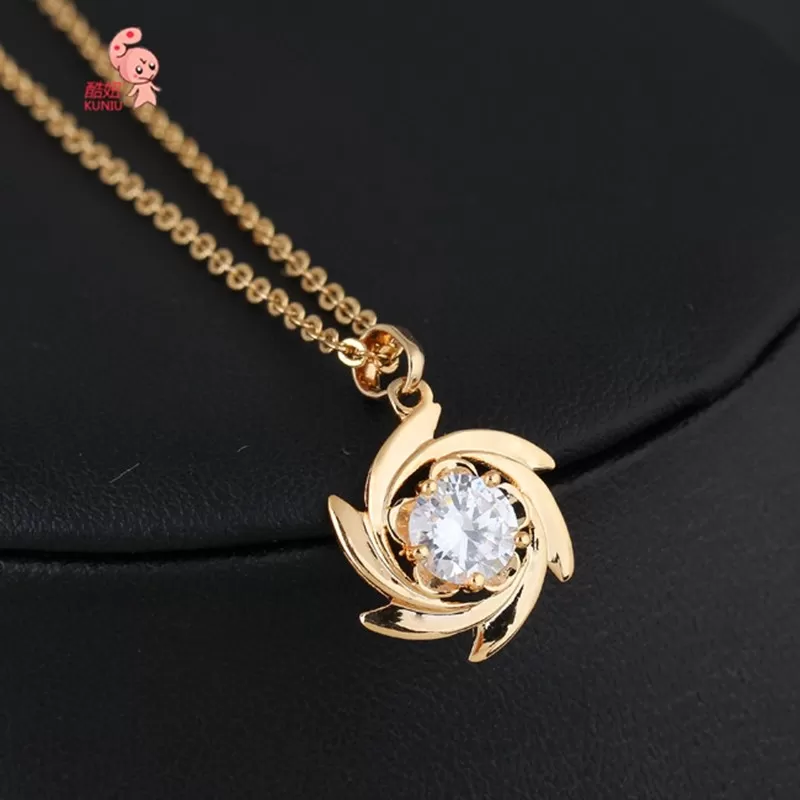 Dream Cacher Mind Relaxing 18K Gold Plated CZ Circle Pendant