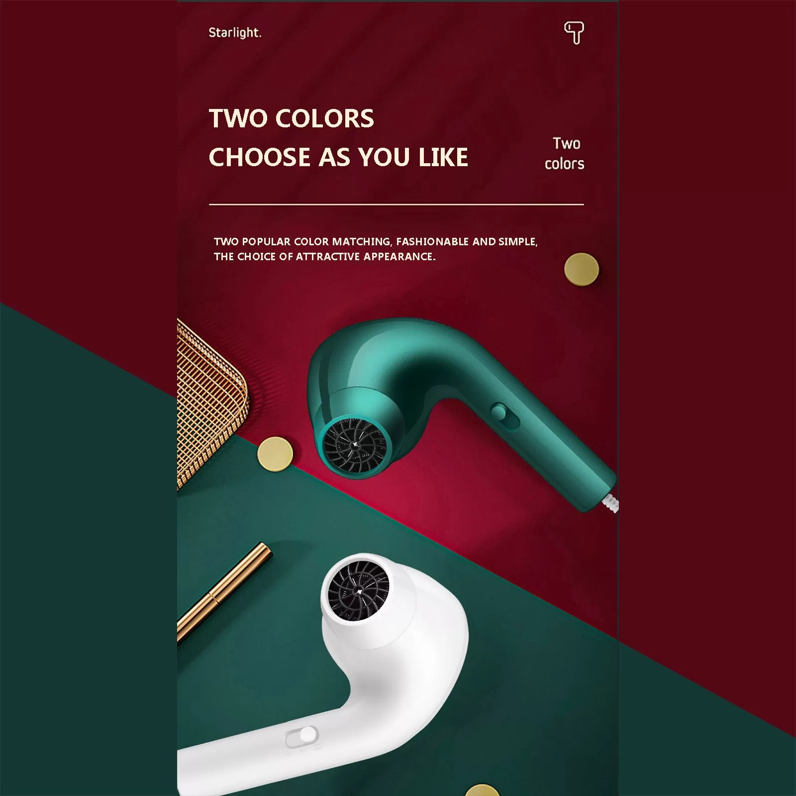 EarBuds Electric Hair Dryer Hot/Cold Wind - image 6