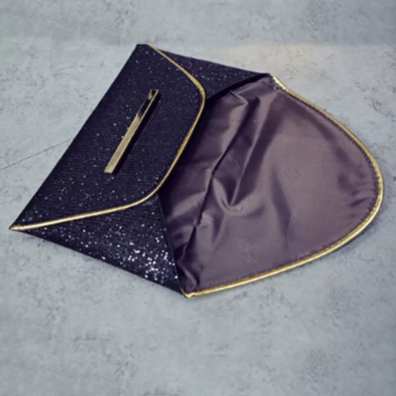 Korean Design Sequins Envelope Bag Luxury Gold Color - image 5