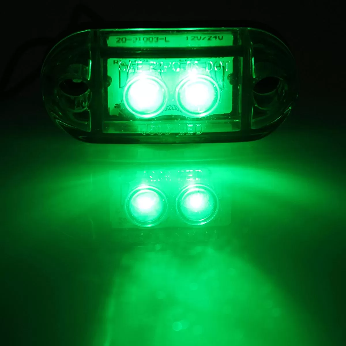 Generic Green 12V-24V LED Side Marker Lamp - image 2
