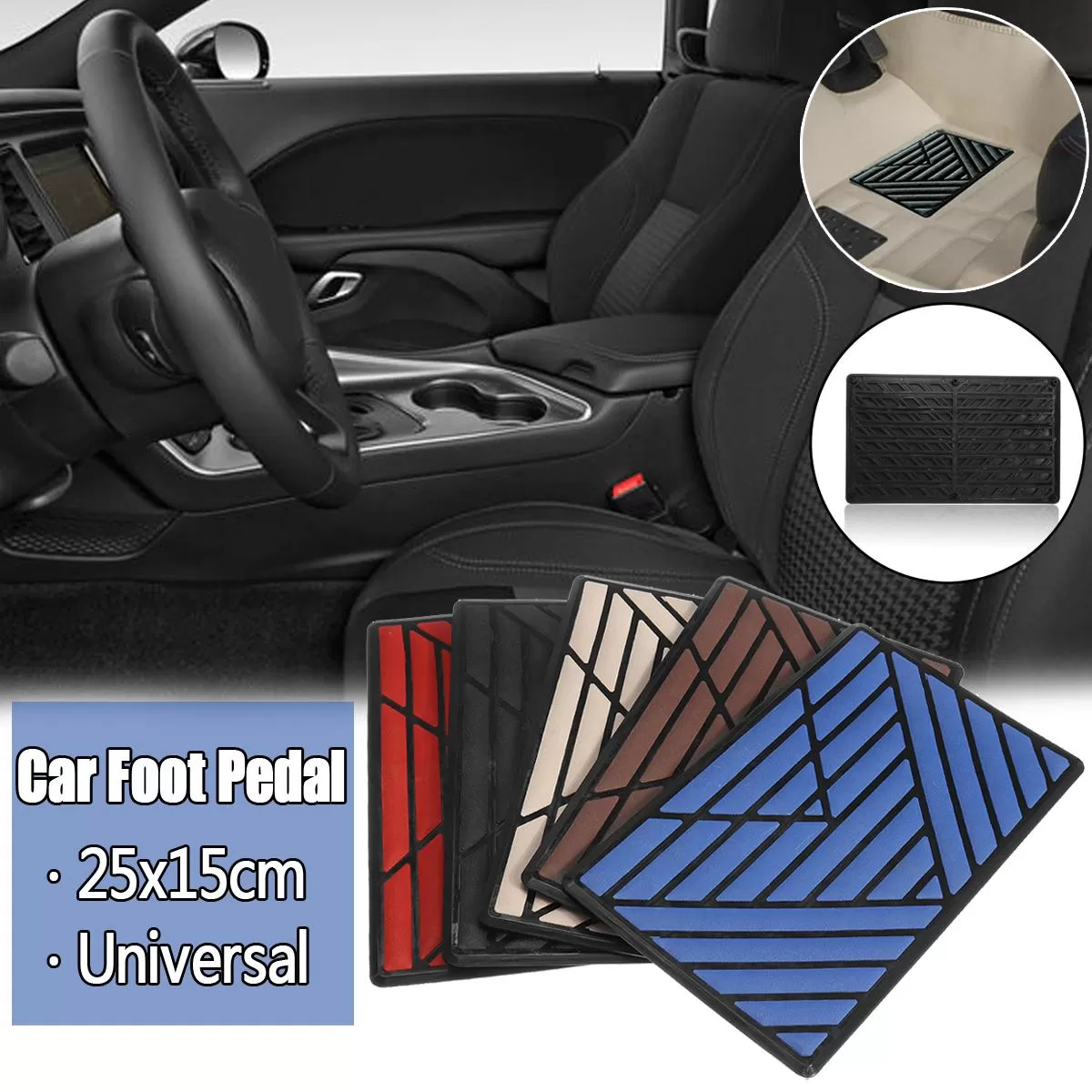 Generic Universal Car Foot Pad Anti-slip Mat - image 3