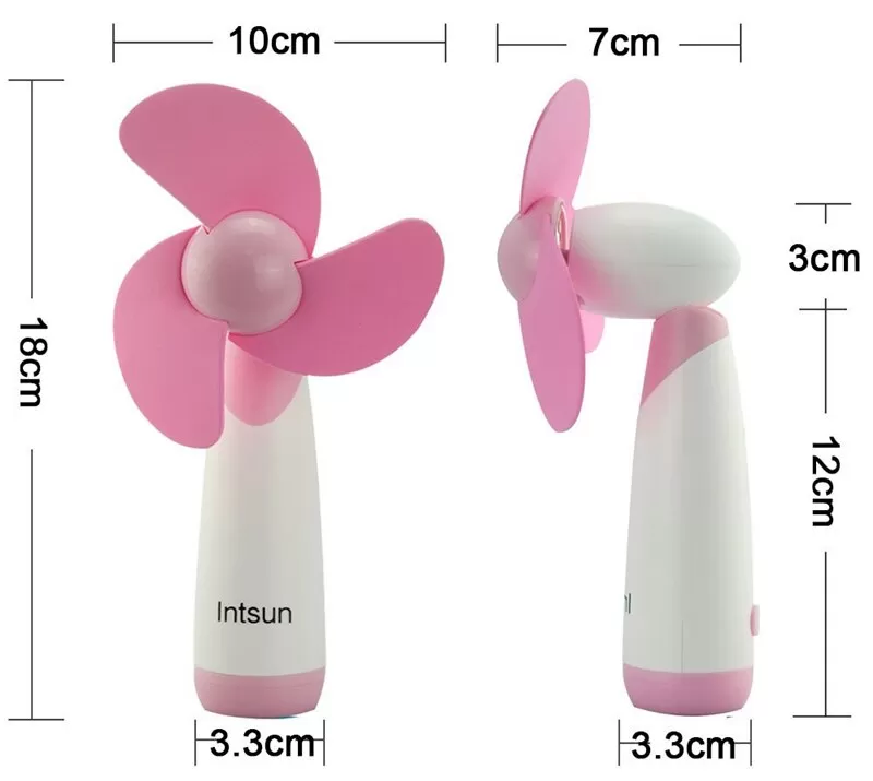Generic YGH365B Light Pink Soft Foam Blades Mini Handheld Fan - image 4