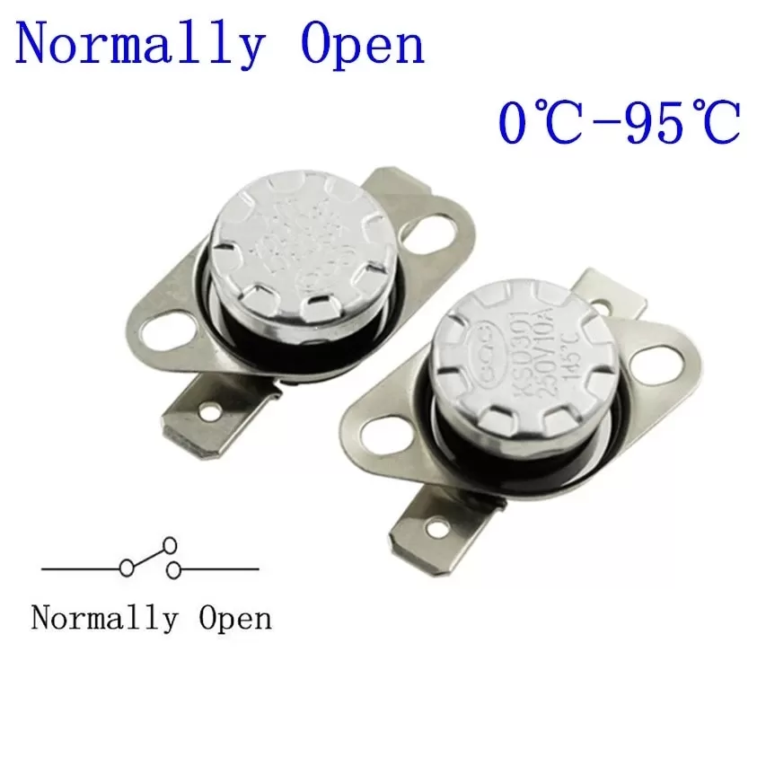 KUIBIAOCHI KSD301 250V 10A Normally Open NO Thermostat 75° - image 3