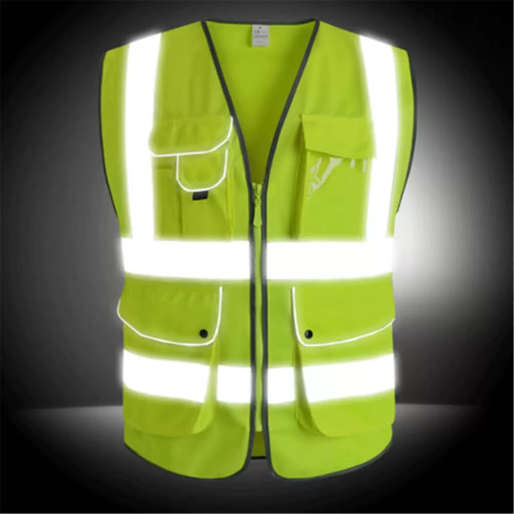Generic Safety Vest High Visibility Reflective Green - image 2