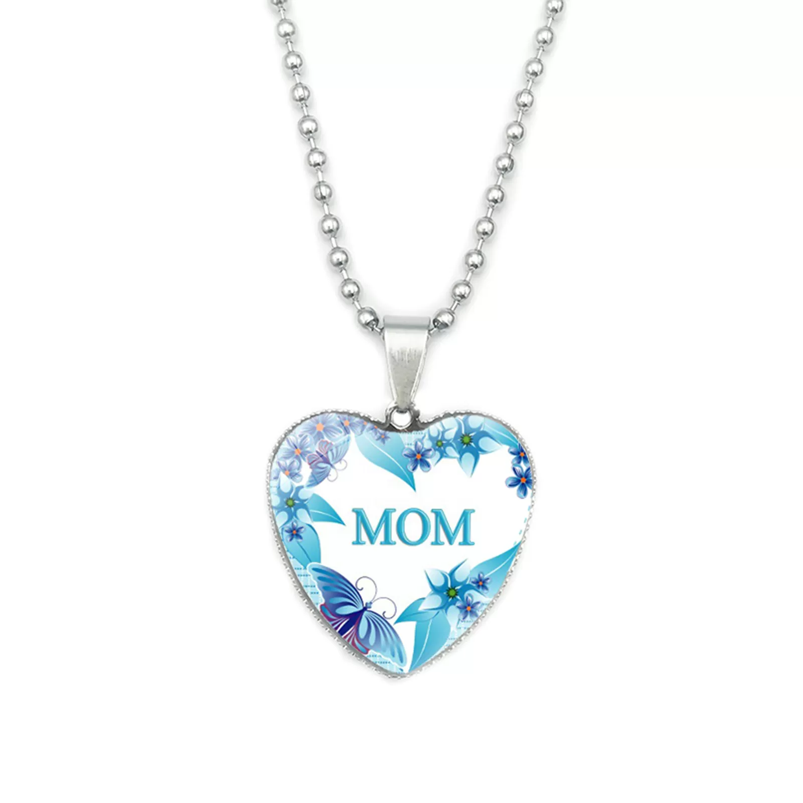 Generic Love Mom Heart Shape Pendant Necklace - image 2