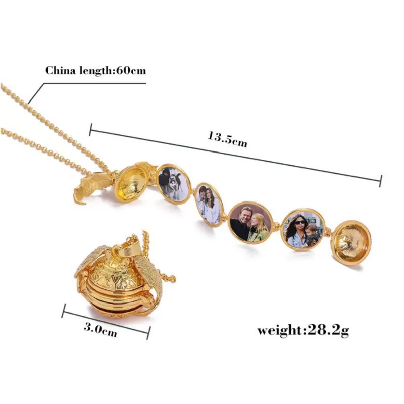 Luxury Locket Necklace - Gold Expanding 4 Photo - image 2