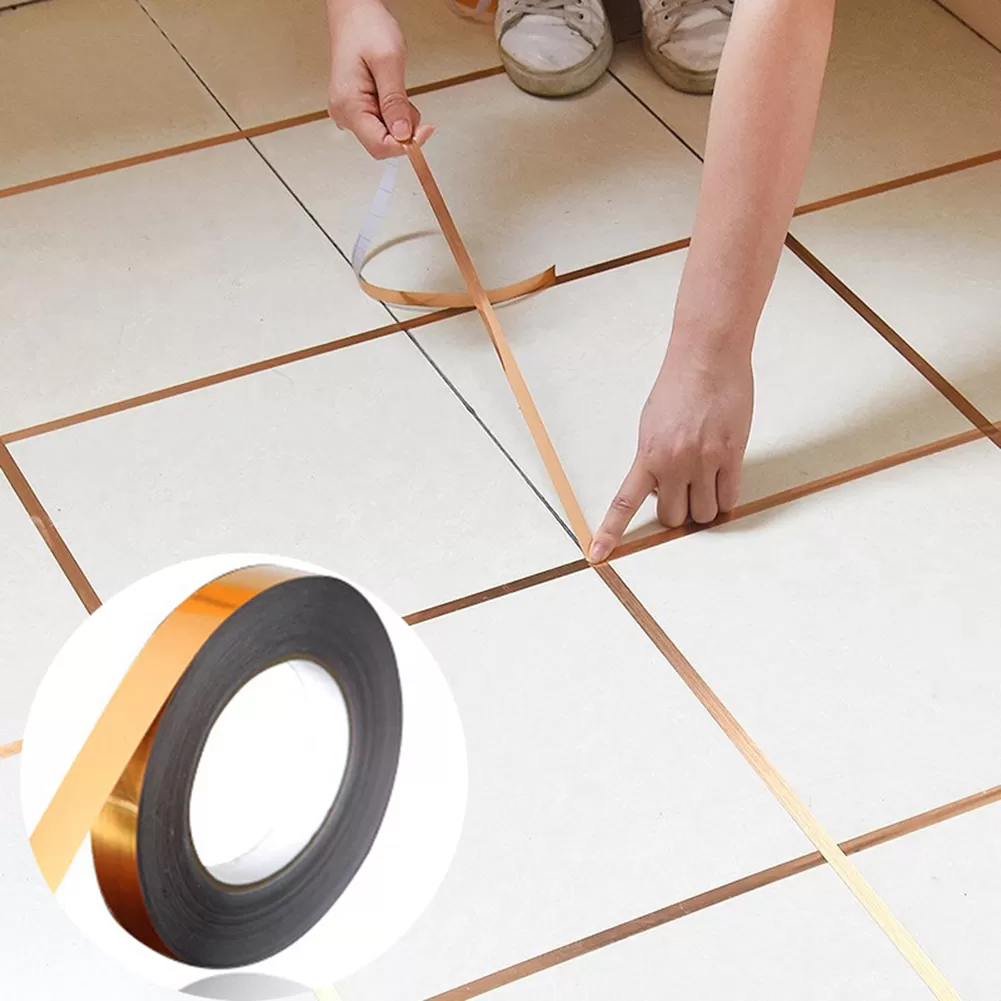 Generic DIY Self Adhesive Tile Floor Gap Seam Tape Luxury Gold - image 4
