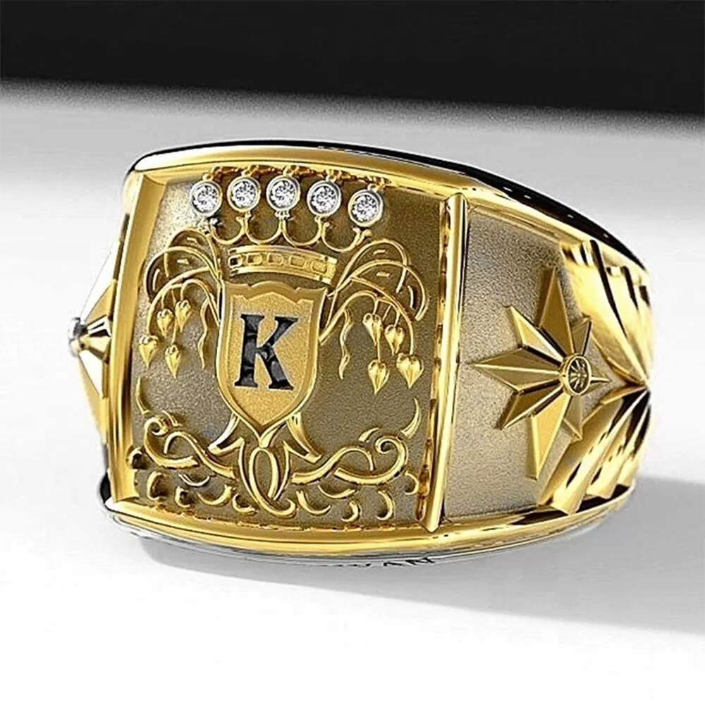 Luxury Gorgeous Men Finger Ring Delicate Design Wedding Enga - image 4