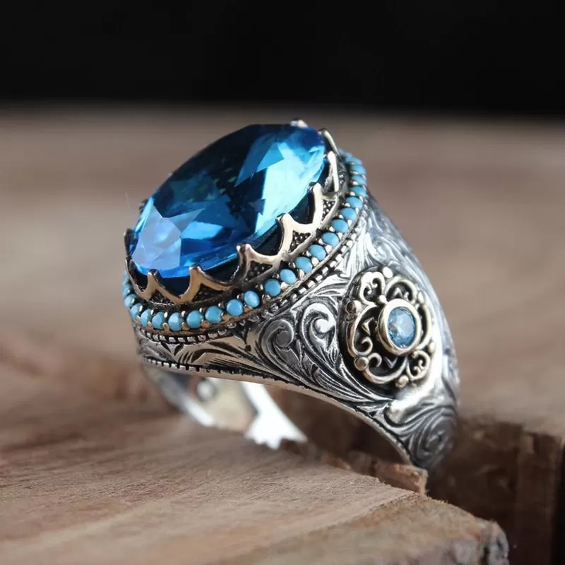 Luxury Retro Turkish Legendary Ring for Unisex - image 3