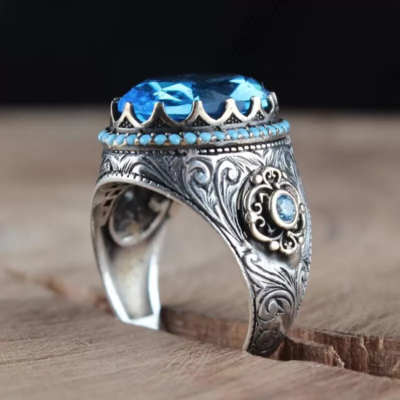 Luxury Retro Turkish Legendary Ring for Unisex - image 5