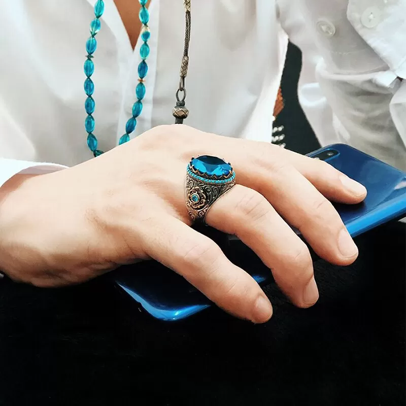 Luxury Retro Turkish Legendary Ring for Unisex - image 6
