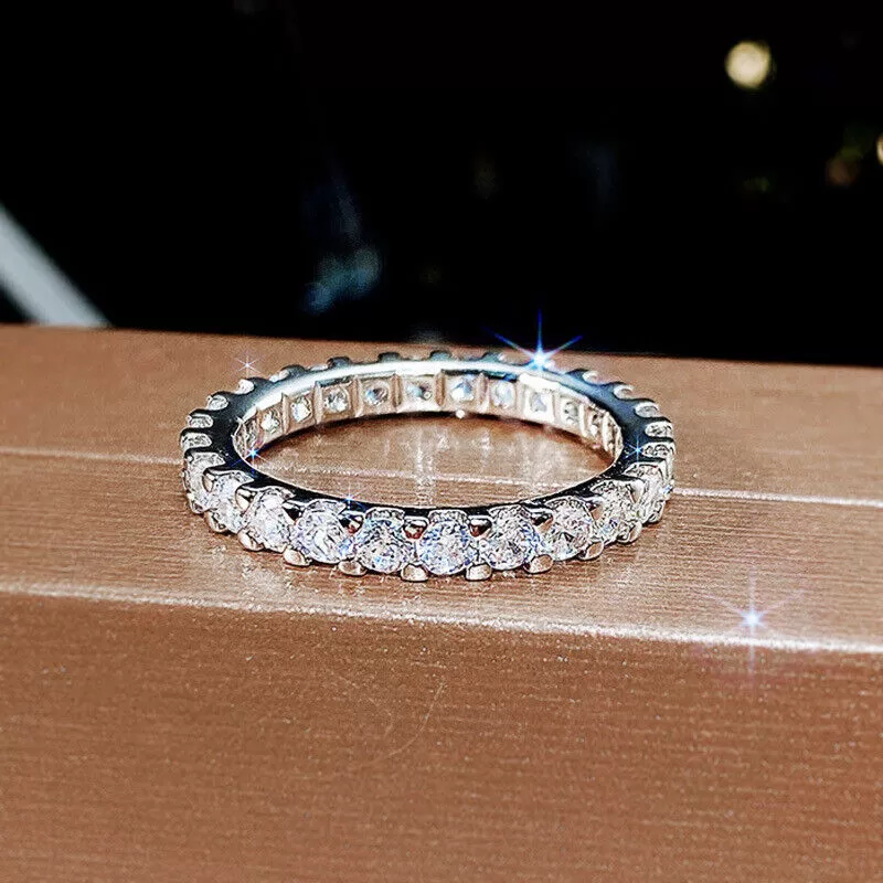 CC 925 Rings Luxury White Gold Cubic Zirconia - image 2