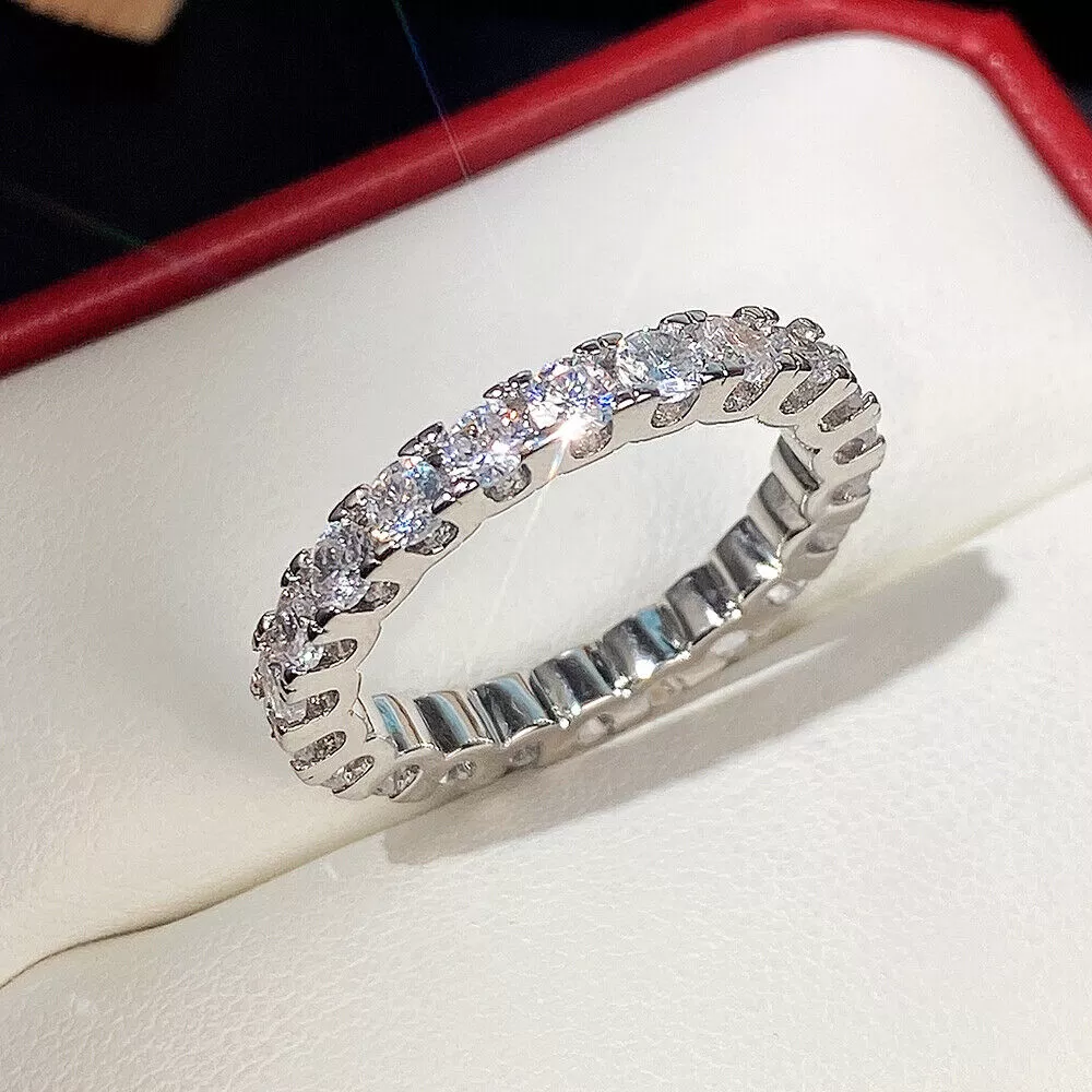 CC 925 Rings Luxury White Gold Cubic Zirconia - image 3