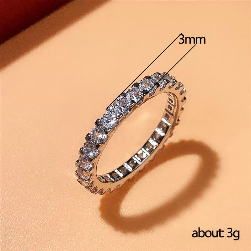 CC 925 Rings Luxury White Gold Cubic Zirconia - image 4