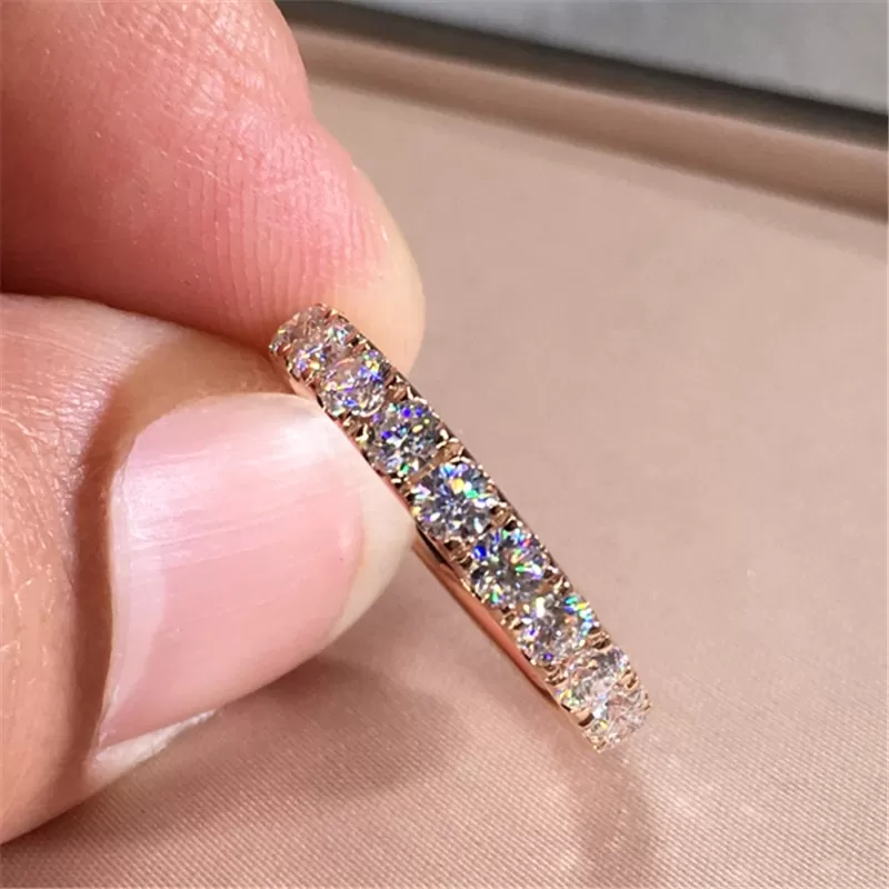CC 925 Rings Luxury White Gold Cubic Zirconia - image 5