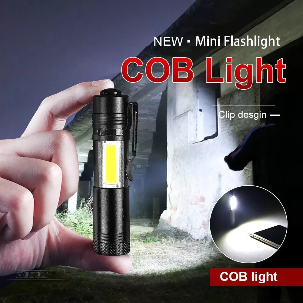 Generic Mini USB Flashlight Rechargeable COB LED - image 2