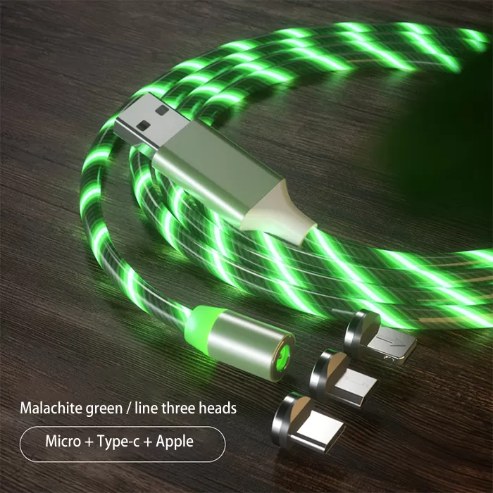 Generic 3-in-1 1M LED Fluid Light Magnetic Charger Cable - image 3